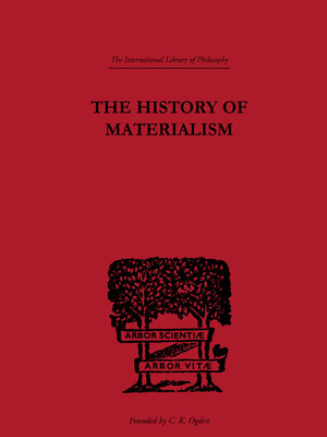 cover image of The History of Materialism